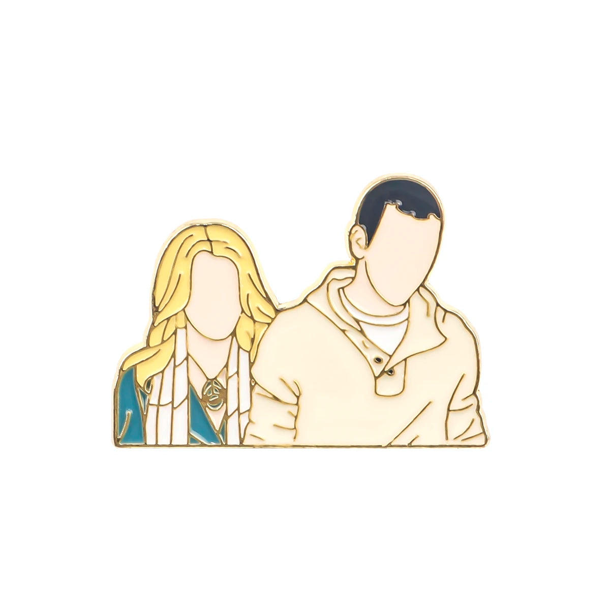 Love Movie Characters Pins Cartoon Badges Brooches for Clothing Enamel Pin Couple's Badges Jewelry Accessories Gifts for Friends