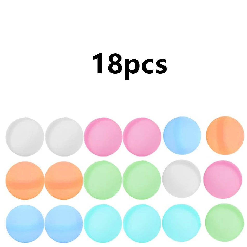 1-60P New Reusable Water Balloons Refillable Water Balloon Quick Fill Self Sealing Water Bomb Splash Balls  Swimming Pool