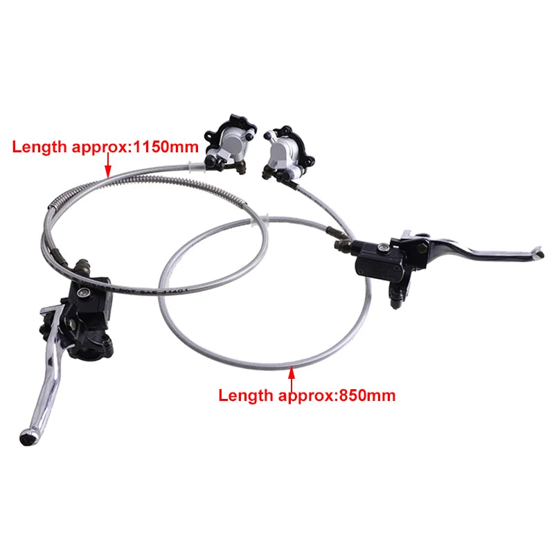 2 Stroke 47 49cc Motorcycle pocket bike Brake Front Rear Left Right Pump Master Cylinder Hydraulic Brake Hose Line Brake Caliper