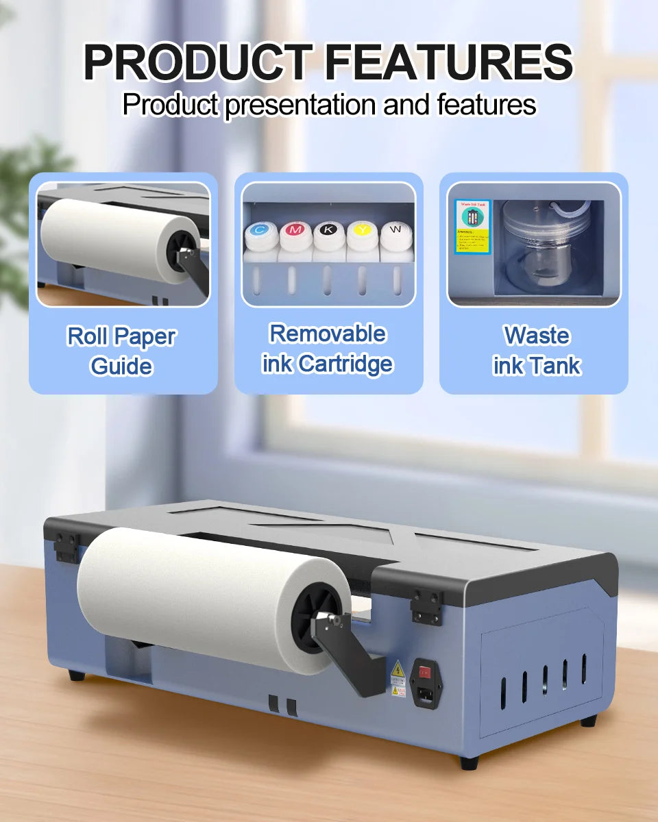 A3 R1390 DTF Printer with DTF Curing Oven Direct To Film DTF tshirt Printing Machine A3 DTF Printer For Clothes Hoodies Fabric