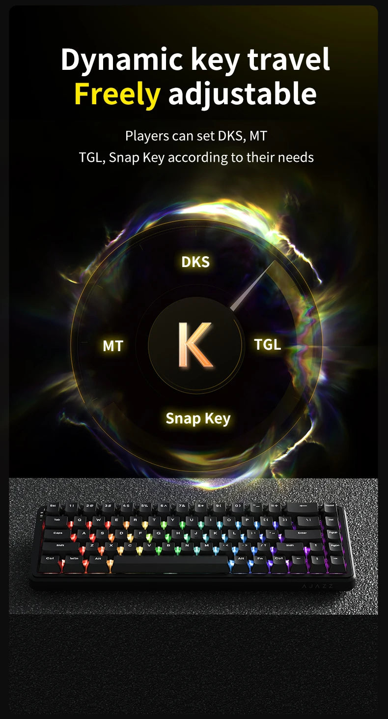 AJAZZ AK680MAX-wireless gaming keyboard, new hall effect switch, fast trigger magnetic keyboard, mechanical keyboard