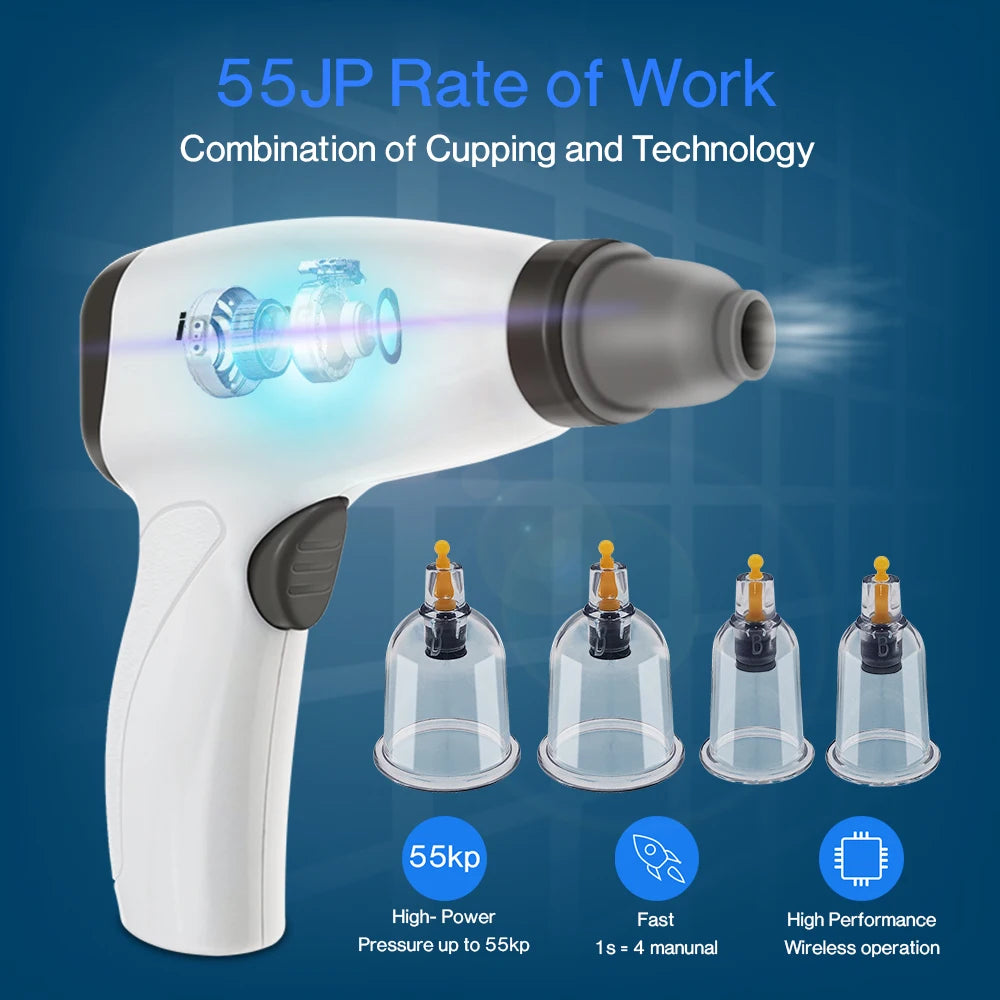 Chinese Medicine Suction Cups Anti Cellulite Electric Bank Vacuum Hijama Cupping Glasses Therapy Physiotherapy Massage Body Jars