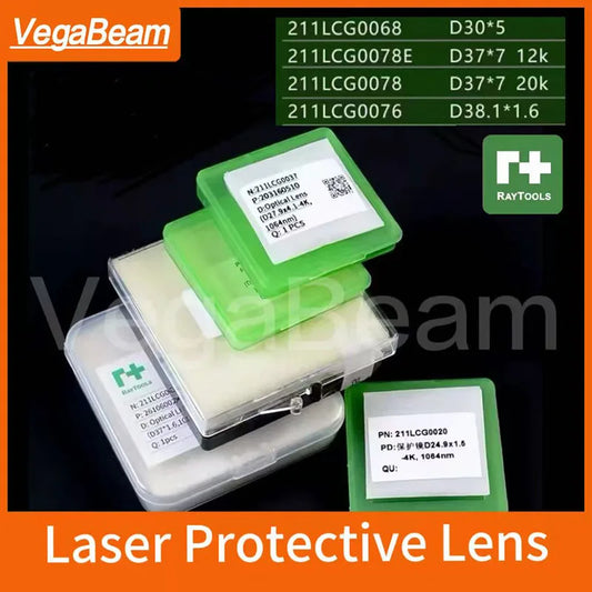 Raytools Fiber Laser Lense D30x5mm 37x7 38.1x1.6 Protective Windows 12KW 20KW laser lens Cutting for BM114 BM114S BM06K  BS06K