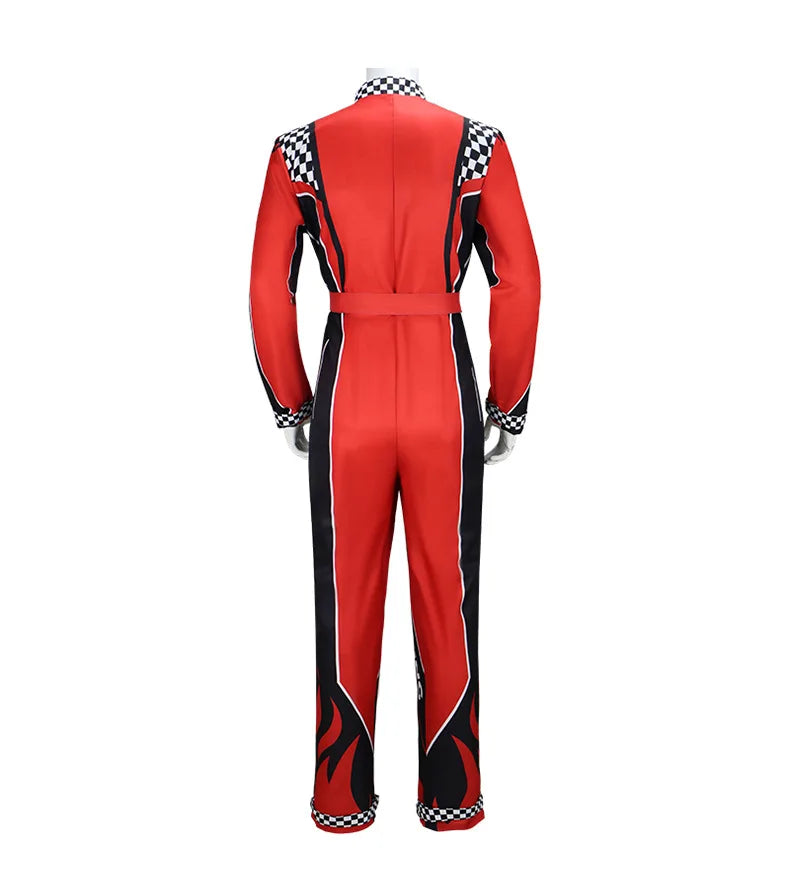 Adult Kids Racer Cosplay Costume Red Classic One-Piece Training Racing Uniform Suit Children Men Karting Jersey Clothing