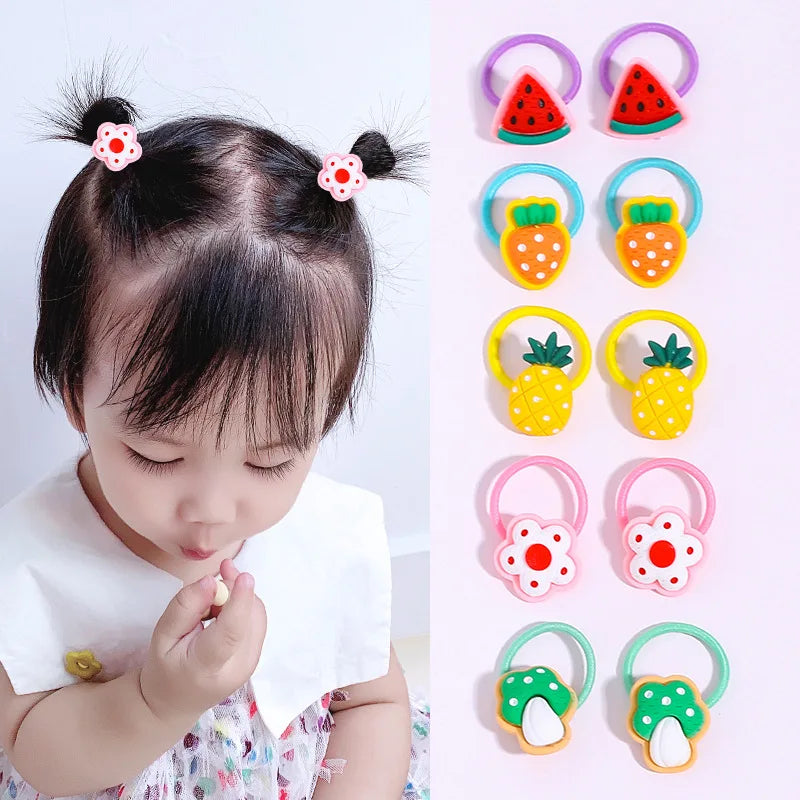 Children's Rubber Bands Do Not Harm Hair Girl Headbands Korean Baby Accessories Rings Tie Rubber Bands Little Girl Headbands