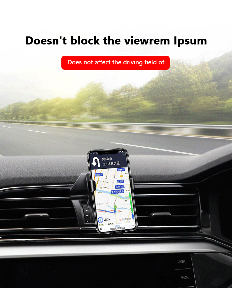 For Car Cell Phone Holder Air Vent Mount GPS Gravity Navigation Accessories for Jeep Wrangler 2018 to 2023 YEAR