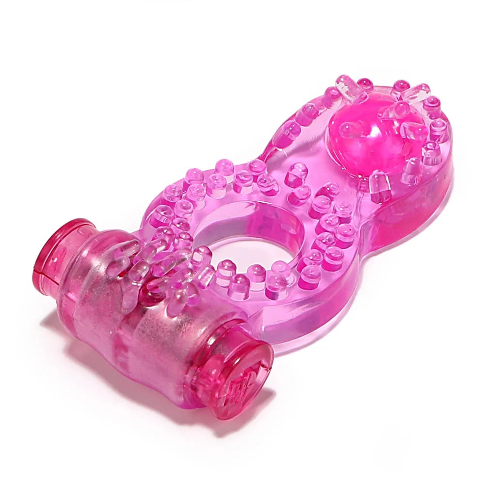 Cock Ring Vibrator Strong Penis Erect Penis Ring Crystal Butterfly Vibrating Rings Enhance Sex Ability Product Sex Toys For Men