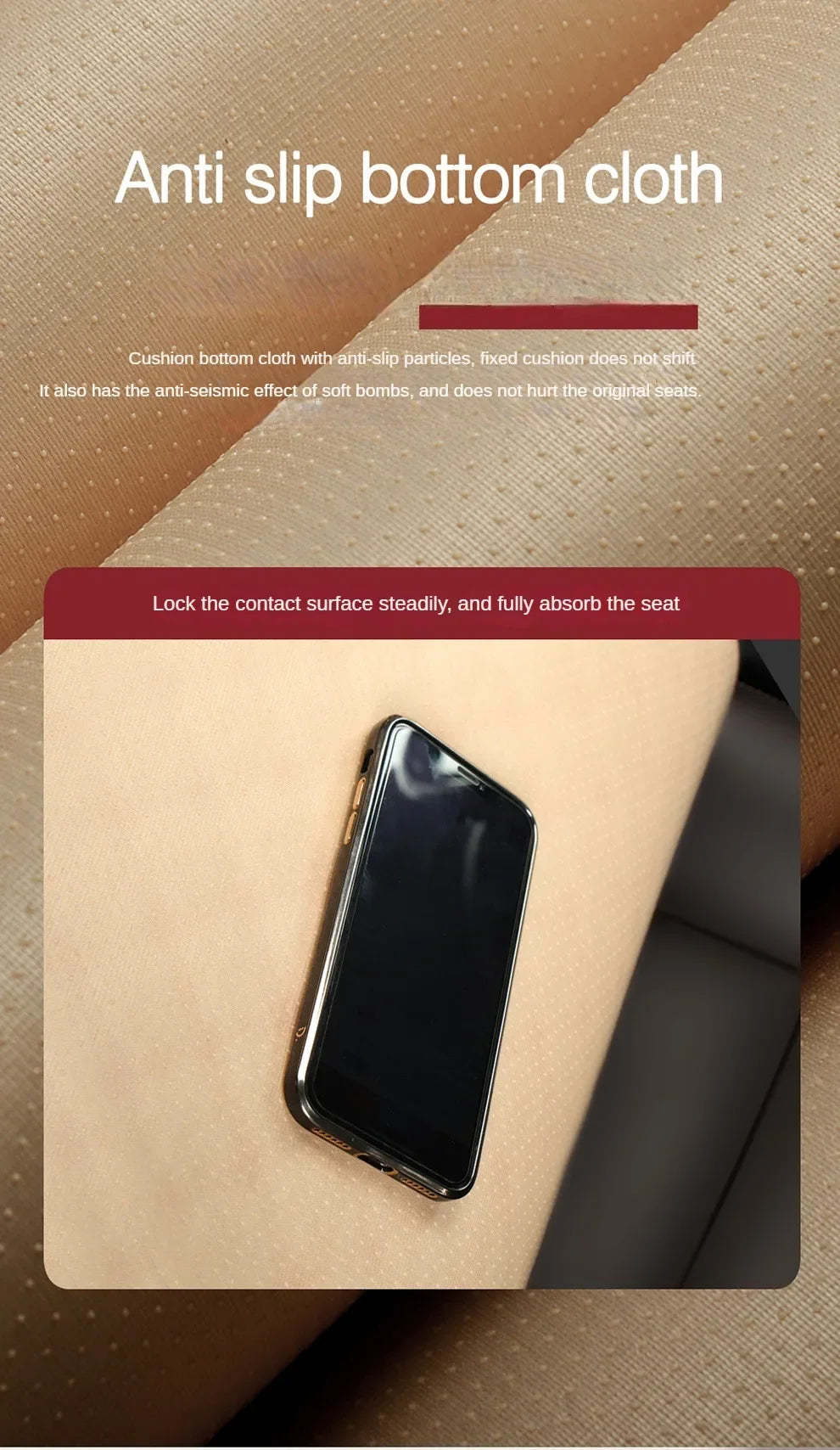 Kcimo Universal Pu Leather Car Seat Cover Seat Back Soft Cushion Minimalism Seat Cushion Chair Carpet Pad Auto Accessories