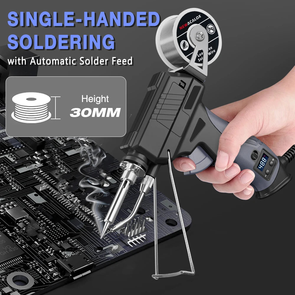 Toolour LCD Soldering Iron Kit with Adjustable Temp 180-520°C/356~932℉ Auto Send Tin Soldering Iron Gun for Welding Repair