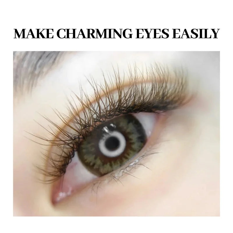 Brown 4D W-Shaped Eyelashes Extensions High Quality Individual Lashes Automatic Flowering Premade Fans False Eyelashes