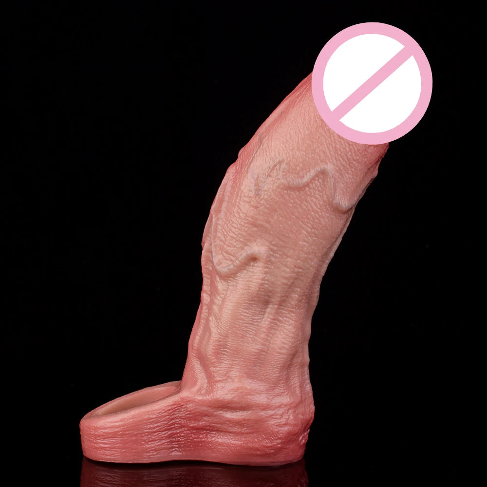 ORALSX 10 Styles Silicone Reusable Open-ended Penis Sleeve Delay Ejaculation Dick Enlargement Sex Toys For Men Game Pleasure