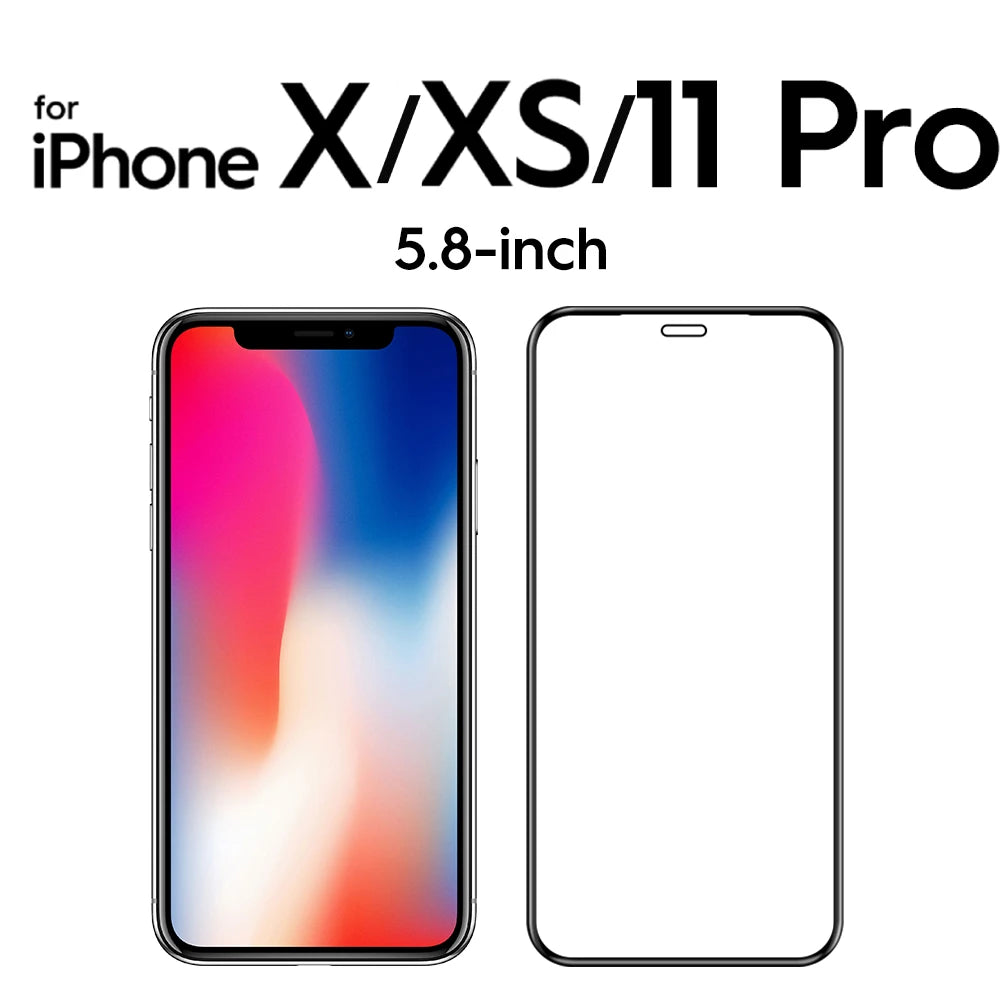 SmartDevil for iPhone 14 11 Full Cover Tempered Glass for iPhone 13 Pro Max 12 mini 7 8 X XS XR SE 3 2020 Screen Protector HD