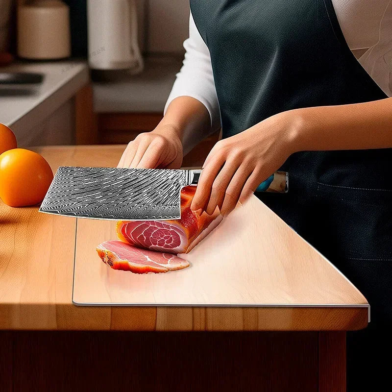New High Quality Acrylic Cutting Boards Chopping Boards with Lip Anti-slip Countertop Protector Cheese Board Kitchen Accessories