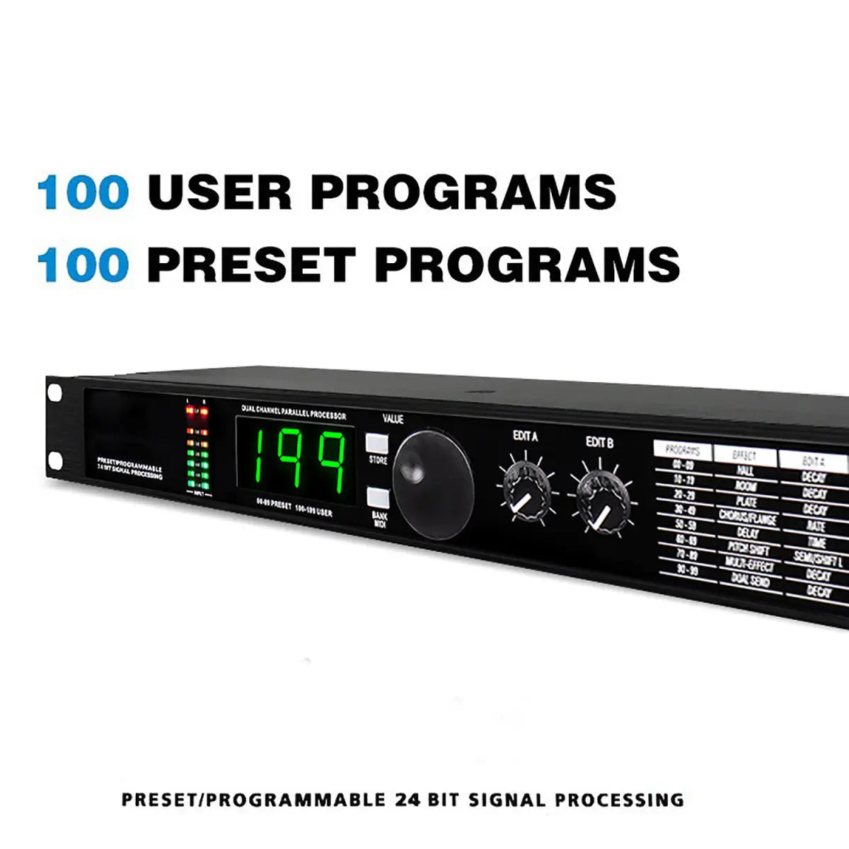 Professional digital reverberation multi effect DSP processor audio processor equalizer