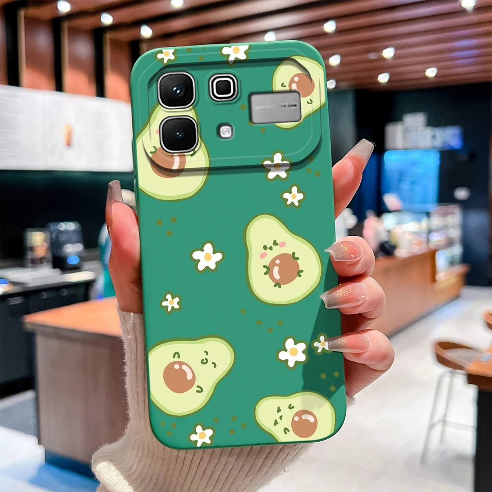 Phone Case For Infinix Note 60 Pro Edge 4G 5G Liquid Silicone High Quality Shockproof Cute Animals Cover