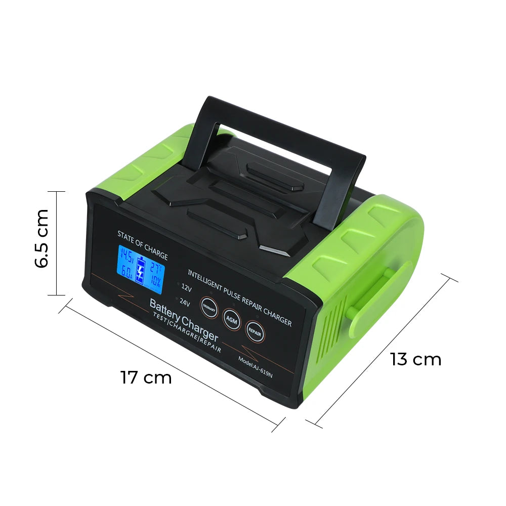 For Car Truck Boat Motorcycle 400W 12V-24V Car Repair Tool Trickle Smart Pulse Repair Car Battery Charger Smart Battery Charger