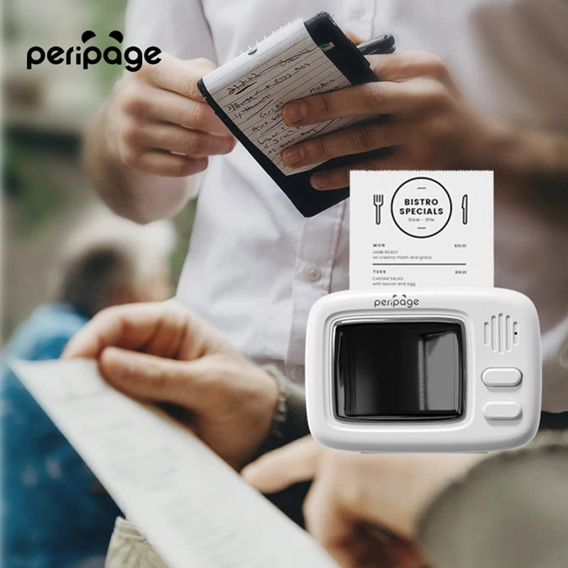 PeriPage Mini 58mm Portable Thermal Printer Wireless BT 200dpi Photo Label Memo Wrong Question Printing Tag Bluetooth A2 Printer