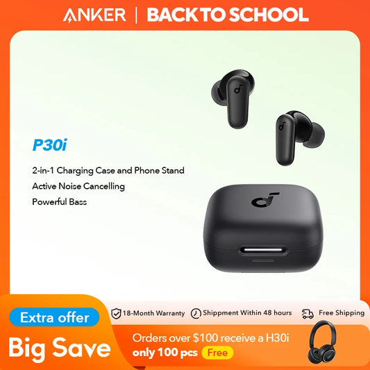 Soundcore by Anker P30i Noise Cancelling Earbuds 45H Wireless Earphone Bluetooth Wireless Bluetooth Headphones TWS Earphones