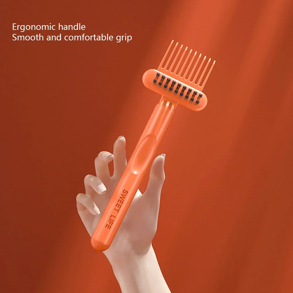 2In1 Hairbrush Comb Cleaning Brush Cleaner Rake Comb Embedded Tool Mini Hair Dirt Remover for Removing Hair Dust Home Salon Use