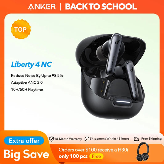 Soundcore by Anker Liberty 4 NC Wireless Noise Cancelling Earbuds Earphone Wireless Bluetooth Headphones TWS Wireless Earphones