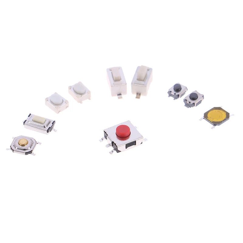 250Pcs/Set 10 Types Tactile Push Button Switch Car Keys Remote Control Touch Microswitch Kit