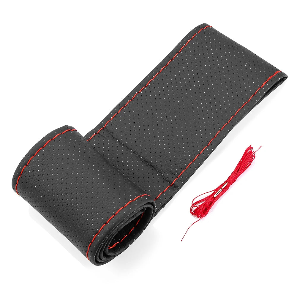 38cm Non-Slip leather Car Steering Wheel Cover For Dacia Duster Dokker Logan Lodgy MCV 2019 Sandero Stepway