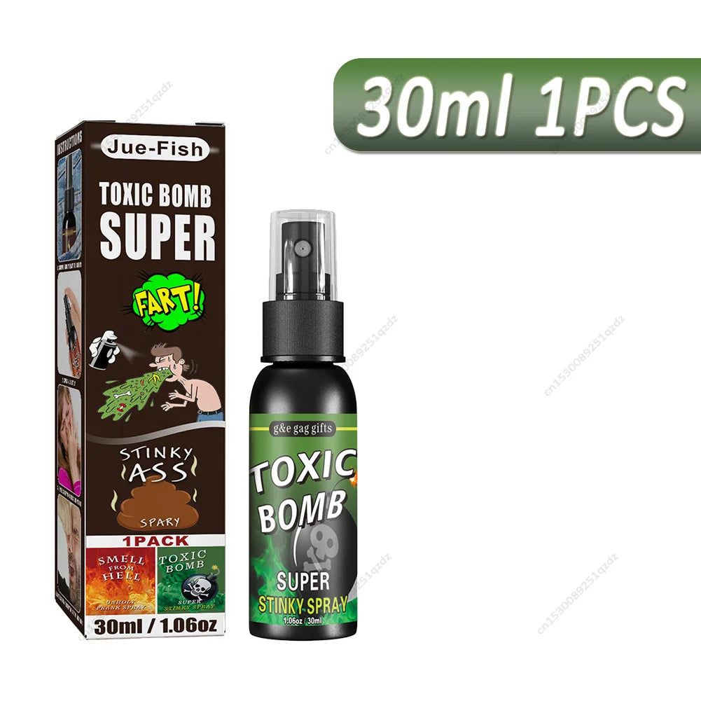 30ml/1oz Fart Gag Spray Can Stink Bomb Ass-Smelly Stinky Gas Gag Prank Novelties Toys Halloween Party Supplies 1-3PCS/Lot