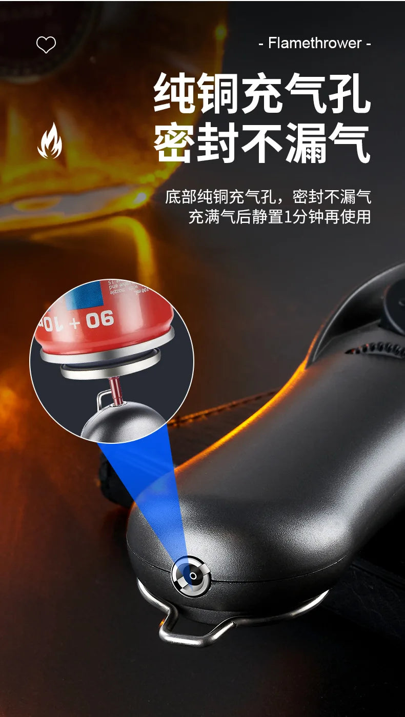 Triple Burner High Power Spray Gun Lighter Windproof Flame Refillable Butane Gas Moxibustion Cigar Outdoor BBQ Kitchen Igniter