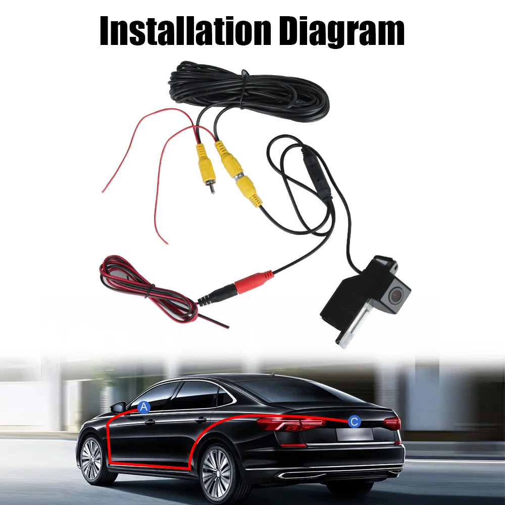 12V Car Rear View Camera PDC Parktronic Reversing Night Vision 170° Angle Accessories for VW POLO Golf 4 Passat B7 CC Volkswagen