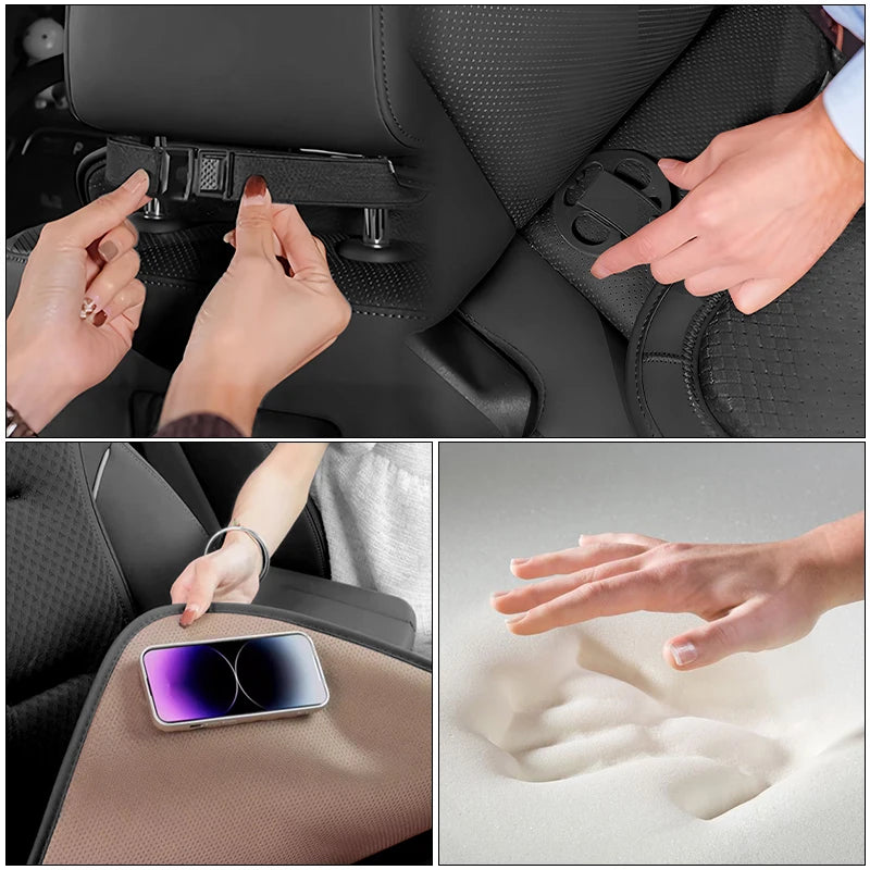 Car Seat Cushion Cover Backrest Protective Pad Accessories For Recaro Racing Auto Accessories