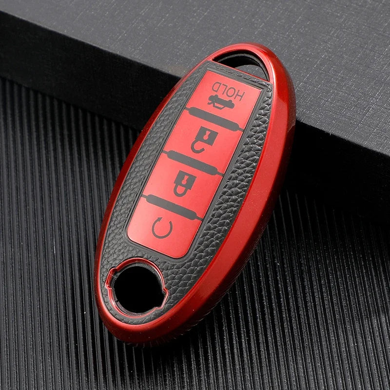 Leather TPU Shell Car Key Cover Case for Nissan Qashqai J10 J11 X-Trail T31 T32 Kicks Tiida Pathfinder Murano Note Juke Infiniti