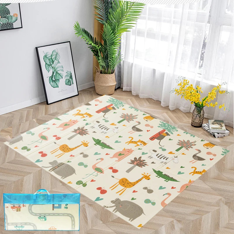 Foldable Crawling Carpet Kids Game Activity Rug Folding Blanket Educational Toys Baby Play Mat Waterproof XPE Soft Floor Playmat