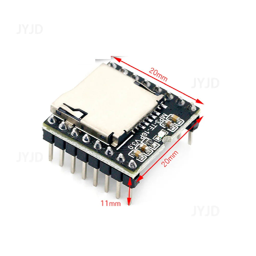 DFPlayer Mini MP3 Player Module V3.0 16P TF Card U Disk Mini MP3 DF Player Audio Voice Module Board