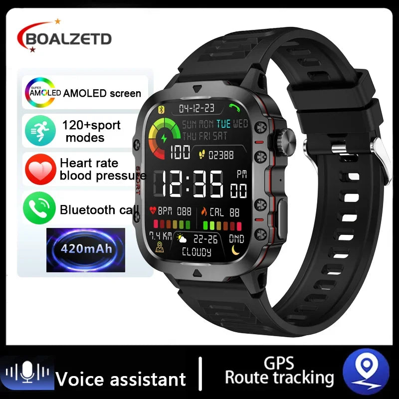 2025 New For Xiaomi Military Smart Watch Men IP68 5ATM Outdoor Sports Fitness Tracker Health Monitor 1.81Inch BT Call Smartwatch