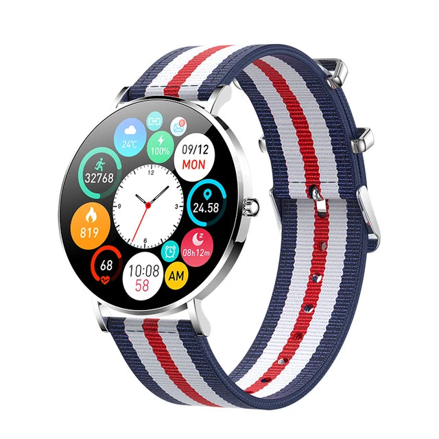 LIGE 2024 AMOLED Smart Watch Women Call Remind Ladies Physiologic Function Clock Sport Bracelet Waterproof Smartwatch For Men
