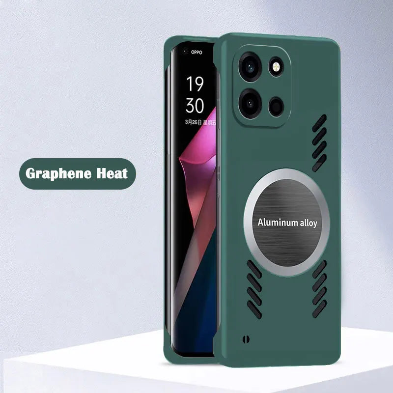 Graphene Heat Dissipation Cooling Magnetic Phone Case for ONEPLUS Nord6 CE6 Nord 6 Shockproof Hard PC Frameless Cover