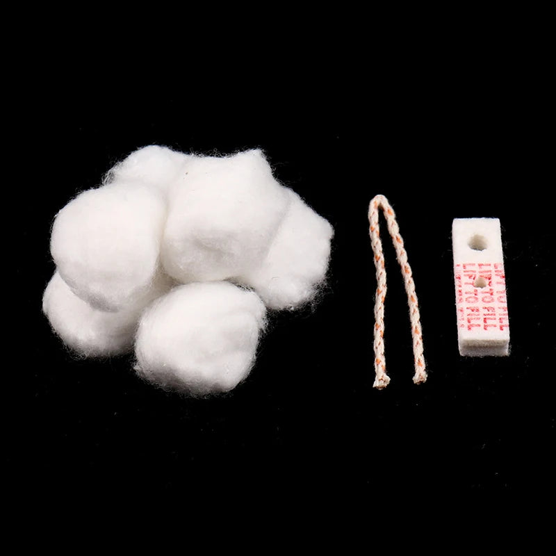 Kerosene Lighter Oil Absorbent Cotton Wicks Pads Kit Replacement Parts