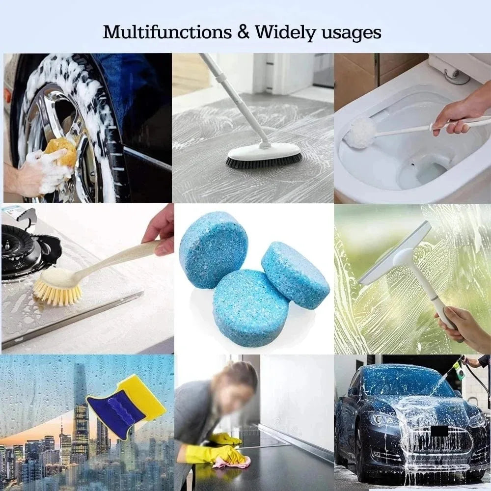 Car Windshield Glass Concentrated Washer Tablets Car Effervescent Washer Fluid Wiper Glass Solid Cleaning Tablets for Car Window