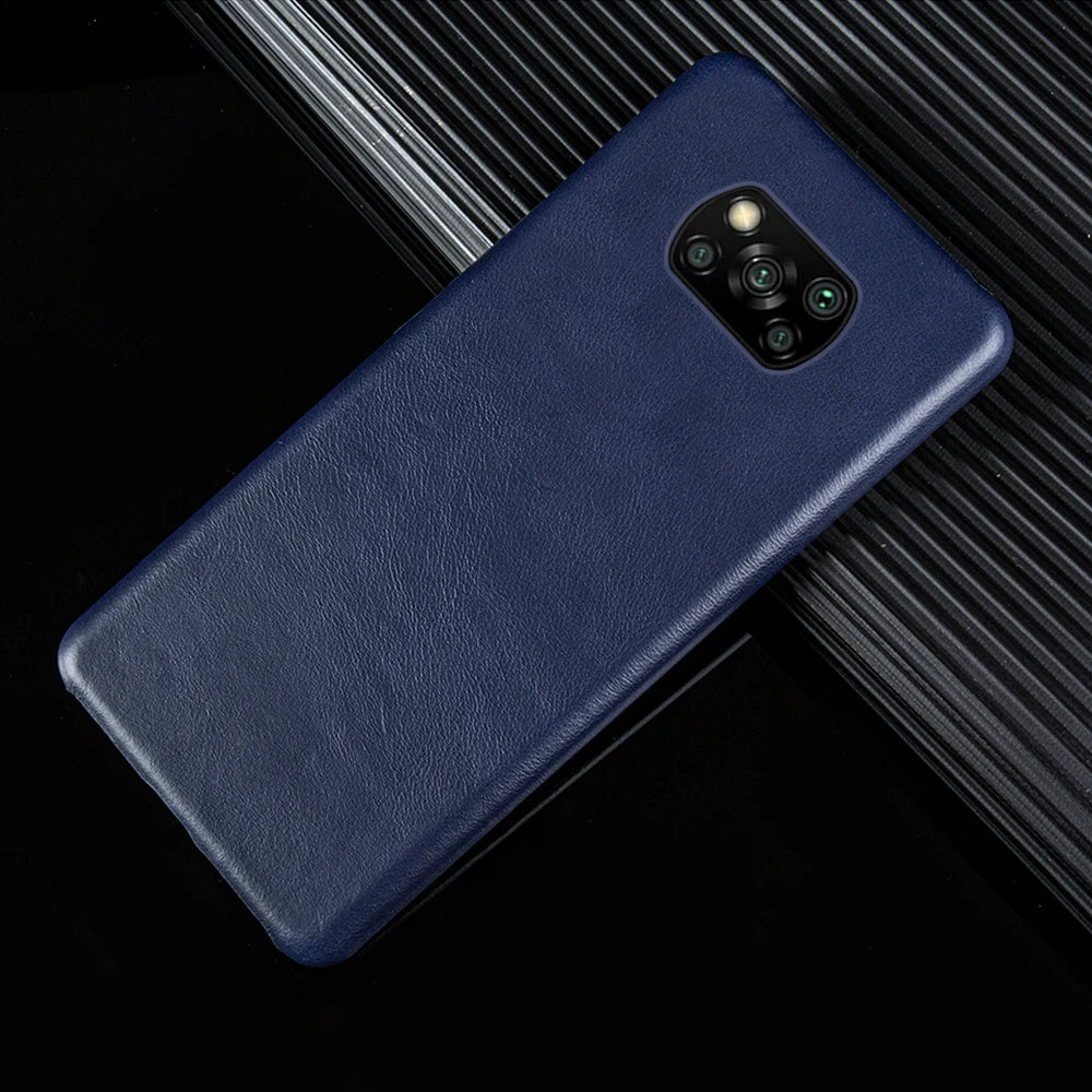 Genuine Leather Phone Case For Xiaomi Poco Series Cover Hand Made Oil Wax Pattern X3 X4 M3 M4 M5 F1 F2 F3 F3GT F4 F4GT C40 C50