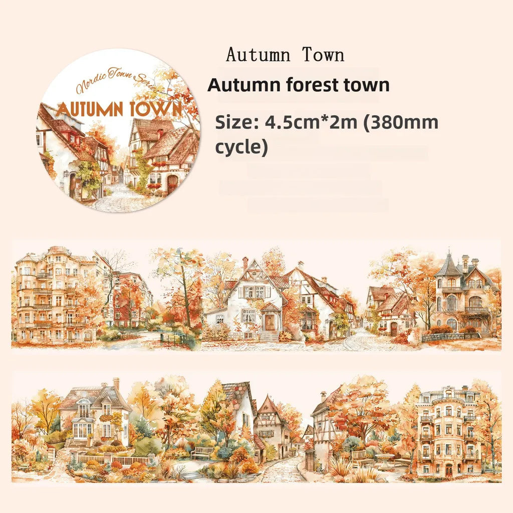 Journamm 45mm*2m PET Tapes European Castle Theme Decor Junk Journal DIY Scrapbooking School Supplies Collage Tapes