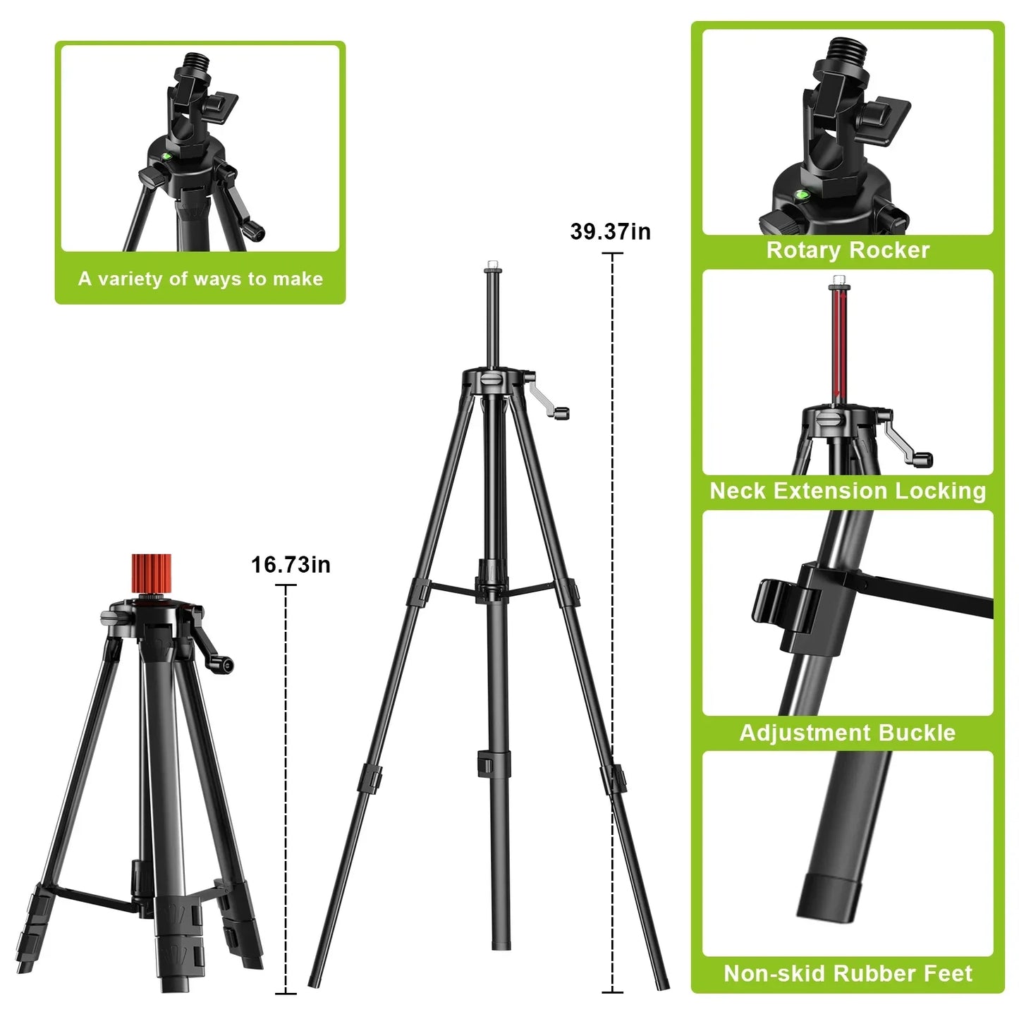 WEIDDW 4D 16 Lines 360°Self-leveling Laser Levels withTripod and Suitcase Horizontal And Vertical Professional Laser Level Tool