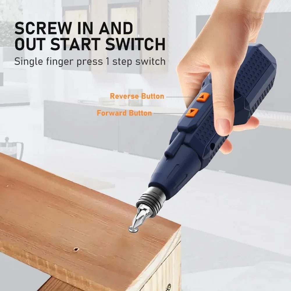 Cordless Electrical Screwdriver Set 4.2V Smart Electric Screwdrivers with LED Lights USB Rechargeable Home Repair Tools Kit