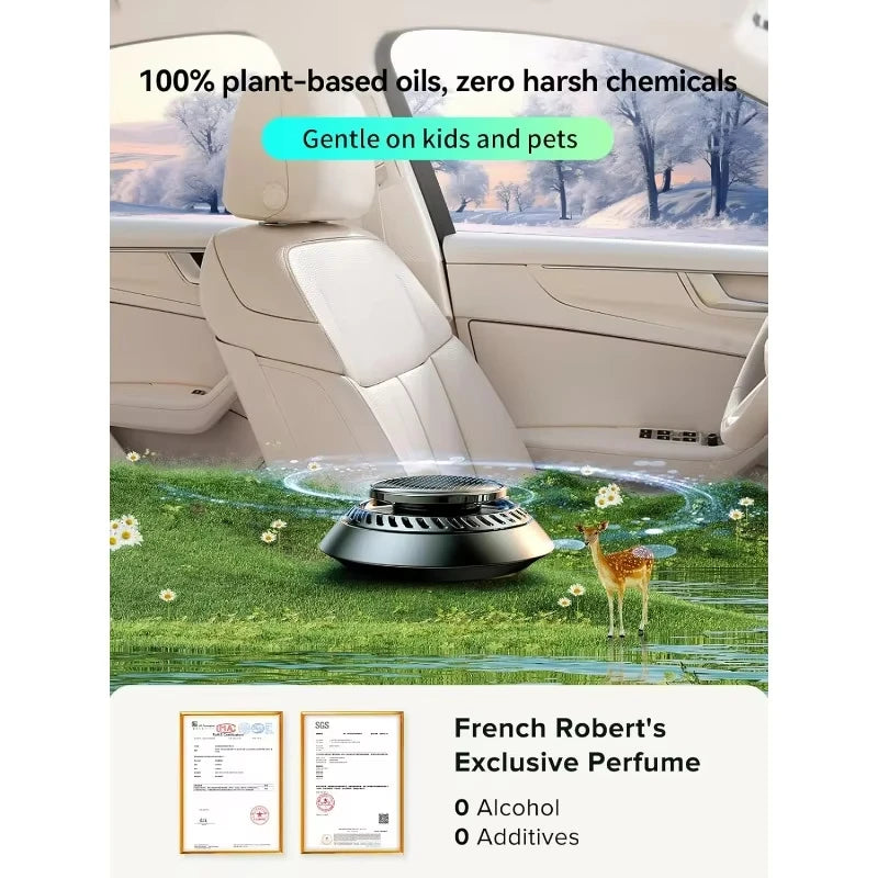 Solar Rotating Car Mounted Fragrance Perfume Deodorant Car Accessories Aromatherapy Air Freshener with Rotating Arm