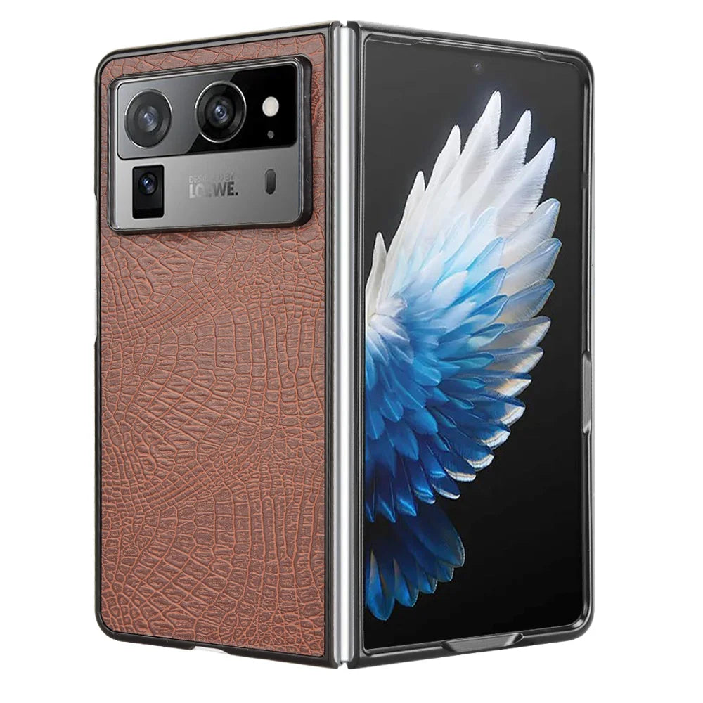 For Tecno Phantom V Fold 2 Case Luxury Leather Skin Texture Ultra Thin Slim Back Cover For Tecno Phantom V Fold2 Phone Cases