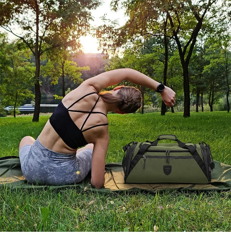40L Sport Fitness Bag Dry Wet Separation Gym Bags for Men Women Outdoor Hiking Camping Travelling Yoga Fitness Bags