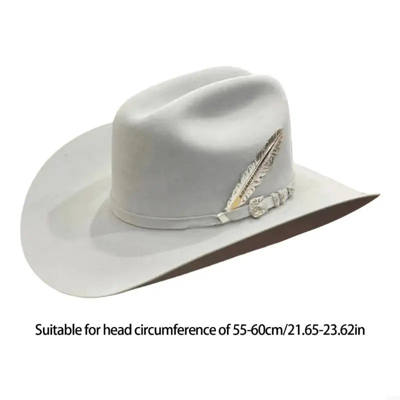 Elegant Wool Fedoras Hat For Men And Women White Gentleman Breathable Unisex Hat For Outdoor Event 6XDA
