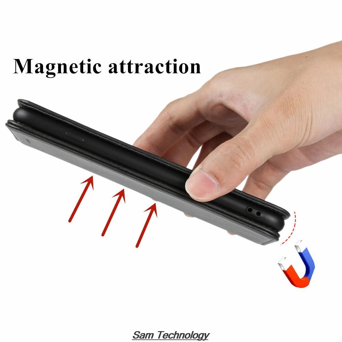 Magnetic attraction Leather Case for Xiaomi POCOPHONE POCO F1 Holster Flip Cover Case Wallet Phone Bags Fundas Coque