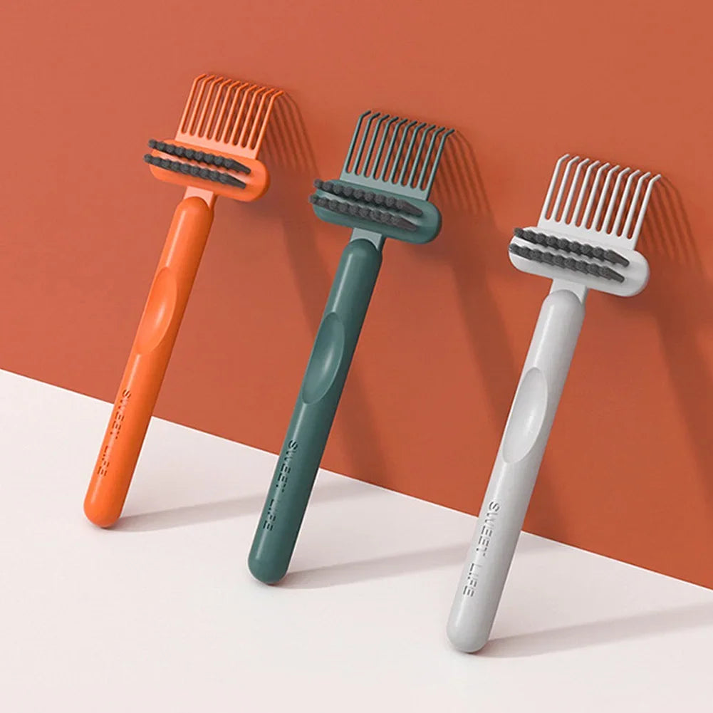 2In1 Hairbrush Comb Cleaning Brush Cleaner Rake Comb Embedded Tool Mini Hair Dirt Remover for Removing Hair Dust Home Salon Use