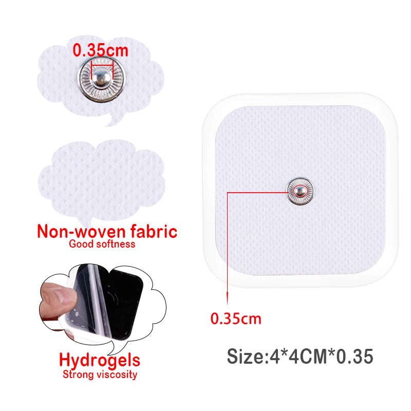 100/50PCS Electrode Pads Gel Patch For TENS Pulse Physiotherapy Massager Slimming Nerve EMS Muscle Stimulator Electrode Stickers