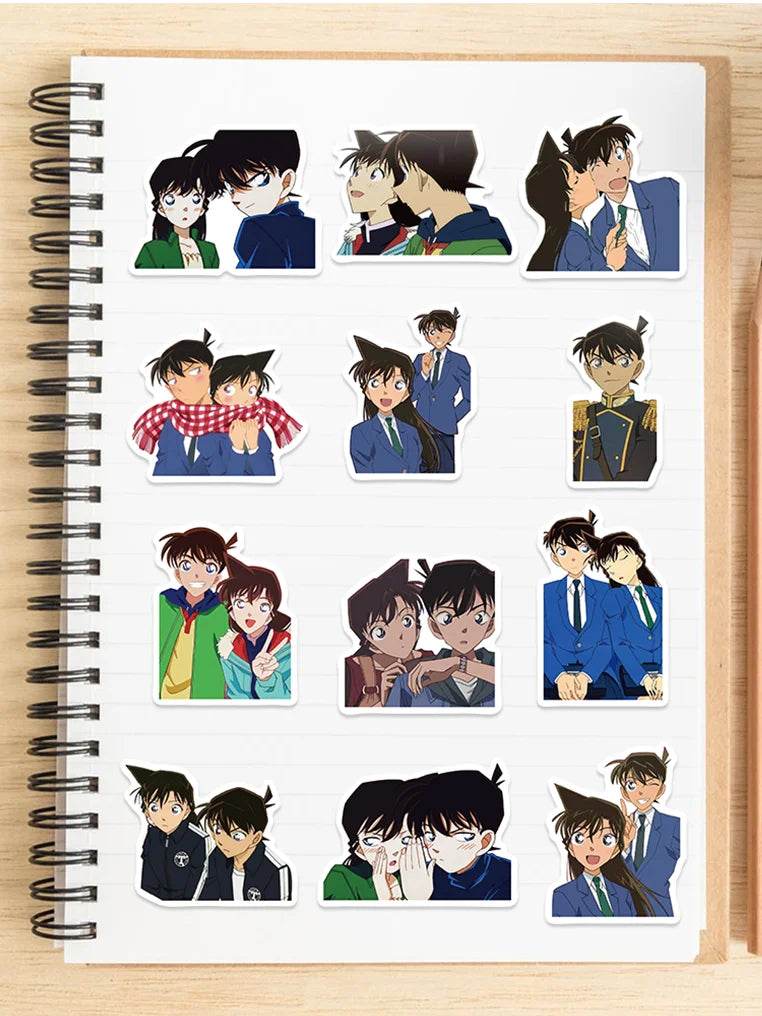 50PCS Cartoon Anime Conan Sticker DIY Diary Laptop Luggage Skateboard Graffiti Decal Fun Classic Toy